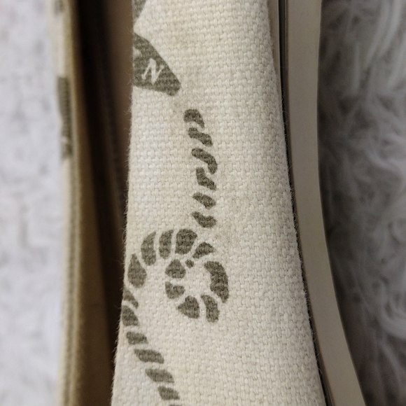 LAUREN Ralph Lauren Emilia Cream Canvas Nautical Slip On Flats 802077018 - Picture 12 of 14